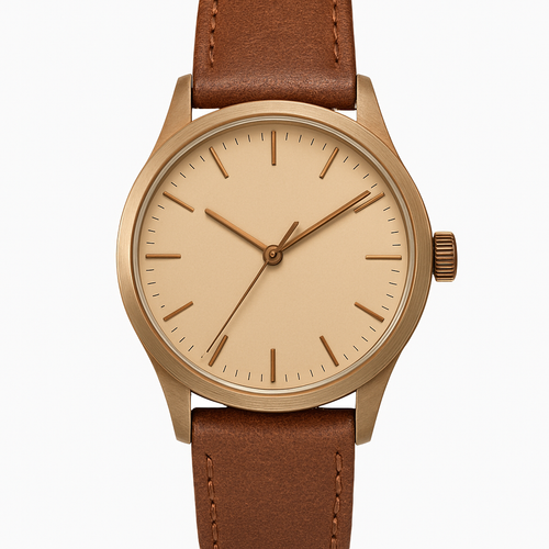 Bronze Leder Uhr - Tromven Uhren